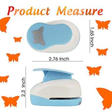 Ecohu Butterfly Punch Cutter 1-inch, Paper Punches, Craft Lever Punch Handmade, Hole Shape for Paper...