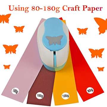 Ecohu Butterfly Punch Cutter 1-inch, Paper Punches, Craft Lever Punch Handmade, Hole Shape for Paper Crafting, Scrapbook, Cards Decoration, DIY Arts.