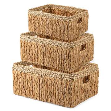 Crutello Woven Storage Basket Handwoven Small Baskets Boho Living Room Decor For Home Organization, ...