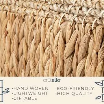 Crutello Boho Woven Storage Baskets for Stylish Organization