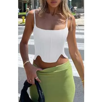 REORIA Women's Summer Corset Top - Stylish & Adjustable