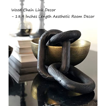 Wood Chain Link Decor for Aesthetic Room Styling