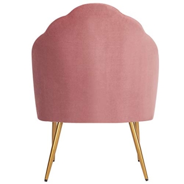 Rivet Glam Velvet Shell Chair - Stylish Accent Furniture