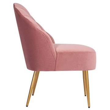 Rivet Glam Velvet Shell Chair - Stylish Accent Furniture