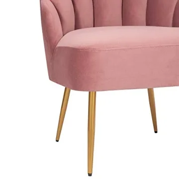 Rivet Glam Velvet Shell Chair - Stylish Accent Furniture