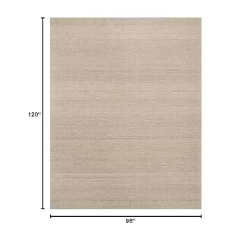 SAFAVIEH Natura Collection Area Rug - 8' x 10', Beige, Handmade Wool, Ideal for High Traffic Areas i...