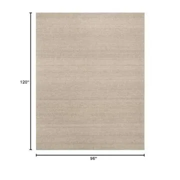 SAFAVIEH Natura Collection Area Rug - 8' x 10', Beige, Handmade Wool, Ideal for High Traffic Areas i...
