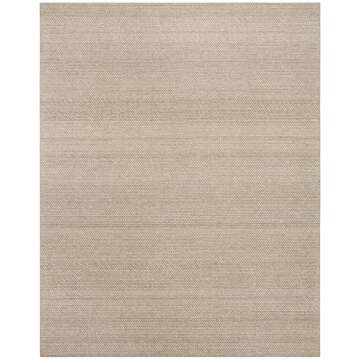 SAFAVIEH Natura Collection Area Rug - 8' x 10', Beige, Handmade Wool, Ideal for High Traffic Areas in Living Room, Bedroom (NAT801B)