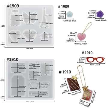 Funshowcase Jewelry Part Epoxy Mold for DIY Gifts
