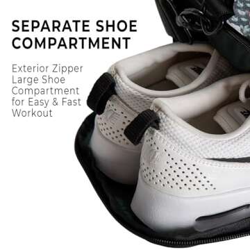 Vooray 23L Burner Gym Duffel Bag – Travel Bag for Women and Men, Sports Gym Bag with Shoe Compartment, Weekender Bag, Overnight Bag, Travel Tote Bags for Sports and Workout