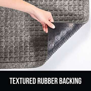 Gorilla Grip Front Door Mat, Indoor Outdoor Ultra Absorbent Moisture Guard Doormat, Absorbs Up to 1.7 Cups of Water, Stain and Fade Resistant, Rubber Backing Doormats, Captures Dirt, 29x17 Charcoal