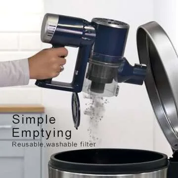 Filter Queen Cordless Vacuum Cleaner, 6-in-1 Stick Vac with Powerful Suction, Touch Screen LED Controls, Detachable Battery, for Quick Cleaning Hard Floor, Carpet, Pet Hair