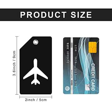 Zonon 8 Pack Silicone Luggage Tags for Travel Suitcases - Stylish and Durable!