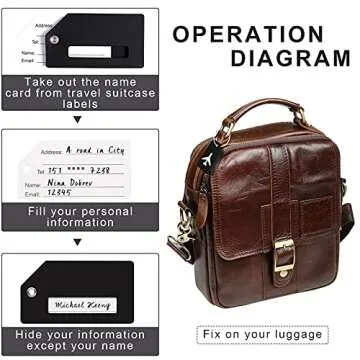 8-Pack Silicone Luggage Tags for Travel Organization