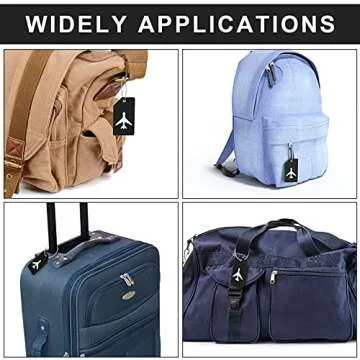 8-Pack Silicone Luggage Tags for Travel Organization