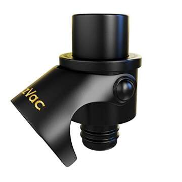 FizzVac Vacuum Champagne Stopper in Black Satin Gift Bag, Set of 2
