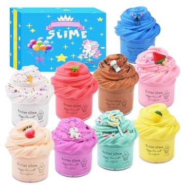 WUHUANIU 9 Pack Scented Butter Slime Kit for Kids