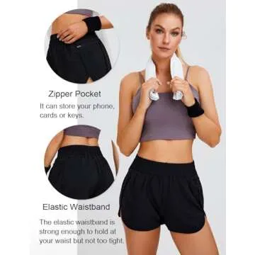 Blooming Jelly Women's Quick-Dry Running Shorts with Pockets