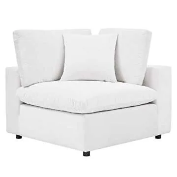 Modway Commix 8-Piece Down Filled Sectional Sofa in White