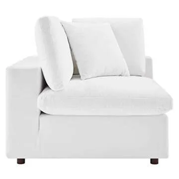 Modway Commix 8-Piece Down Filled Sectional Sofa in White
