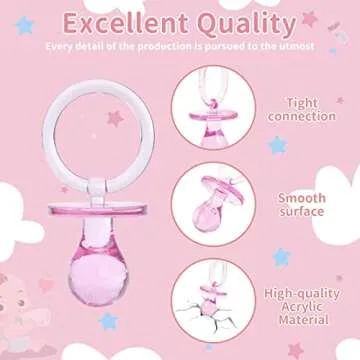 Baby Shower Pacifiers for Games and Decorations