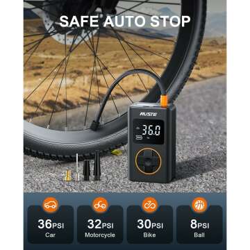 150PSI Portable Air Compressor for Bikes & Cars