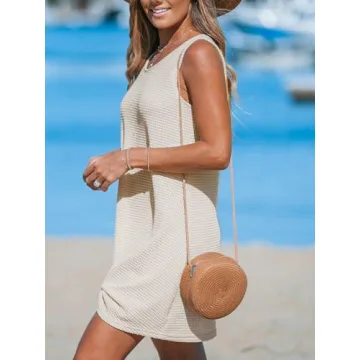CUPSHE Women's Stylish Knitted Beach Cover-Up Dress