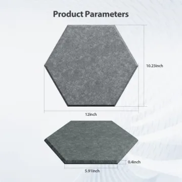 Amantech 12 Pack Self Adhesive Soundproof Acoustic Panels