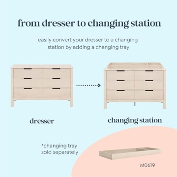 Carter's 6-Drawer Baby Dresser - Versatile for Nursery
