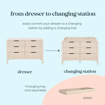 Carter's 6-Drawer Baby Dresser - Versatile for Nursery