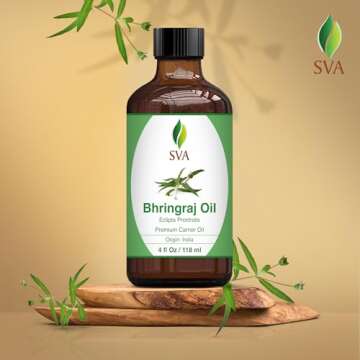 SVA Bhringraj Premium Carrier Oil for Hair & Skin 4oz