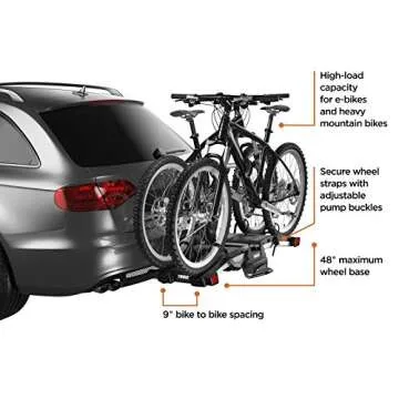 Thule EasyFold XT 2 Hitch Bike Rack - Effortless Bike Transport and Storage