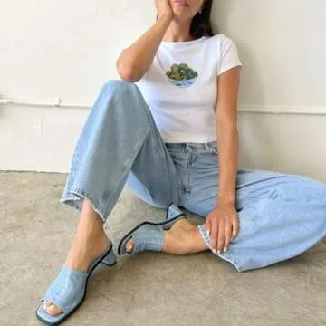 Y2K Baby Tees Women Short Sleeve Crop Tops Teen Girls