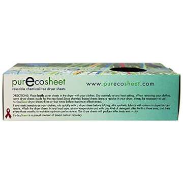 PurEcosheet Reusable Dryer Sheets - Chemical Free & Eco-Friendly