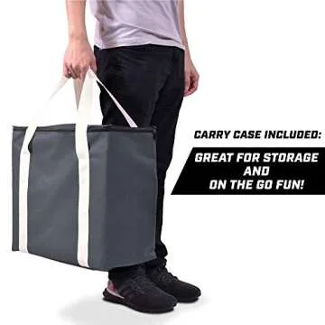 GoSports Giant Wooden Toppling Tower - Stacks Up to 5 ft - Tropical Hardwood