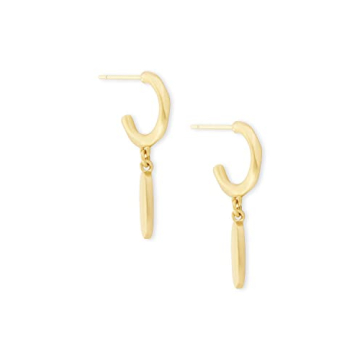 Kendra Scott Fern Huggie Earrings - Elegant Gold-Plated Fashion Jewelry
