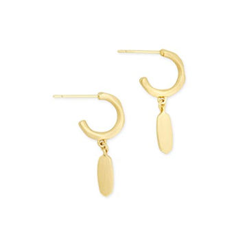 Kendra Scott Fern Huggie Earrings for Women in Gold-Plated Finish