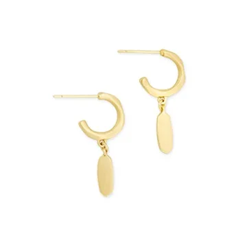 Kendra Scott Fern Huggie Earrings for Women in Gold-Plated Finish