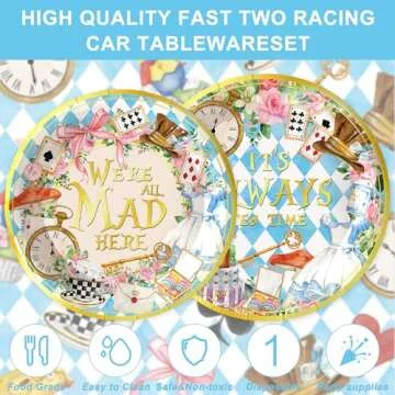 122PCS Wonderland Themed Party Supplies for Birthday