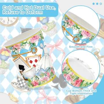 122PCS Wonderland Themed Party Supplies for Birthday