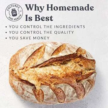 Cultures for Health Artisan Bread Making Kit | 5 Piece DIY Kit Includes San Francisco Sourdough Starter, Baker's Scale, Bread Lame, Dough Scraper, & Butter Muslin | Sourdough Bread Baking Supplies