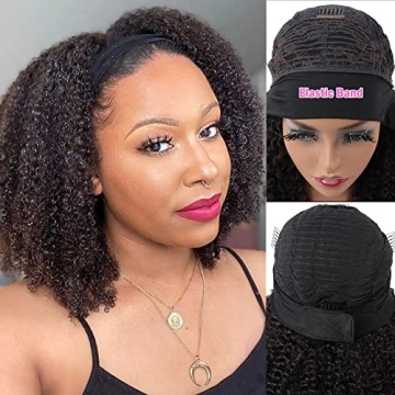 ISEE Afro Kinky Curly Headband Wig 180% Density for Women