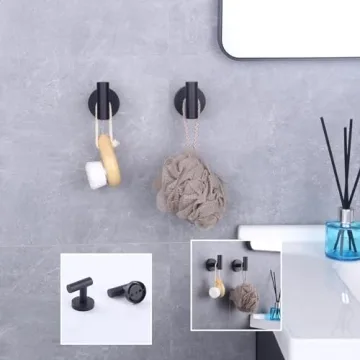 Stylish GERZWY Matte Black Coat Hook Set for Modern Homes