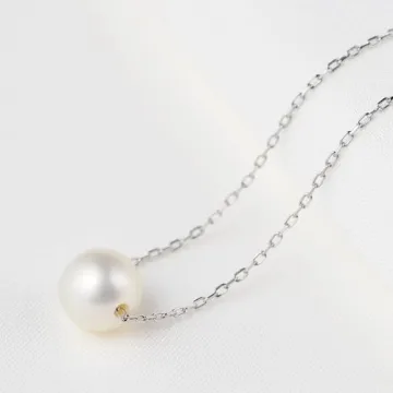 Floating Pearl Necklace Sterling Silver Jewelry Gifts for Women