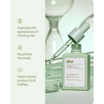 Divi Healthy Hair Bundle: Scalp Serum 1 fl oz and Hair Vitamins, 30-Day Supply