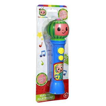 Cocomelon Toy Microphone for Kids, Musical Toy for Toddlers with Built-in Cocomelon Music, Kids Microphone Designed for Fans of Cocomelon Toys and Gifts