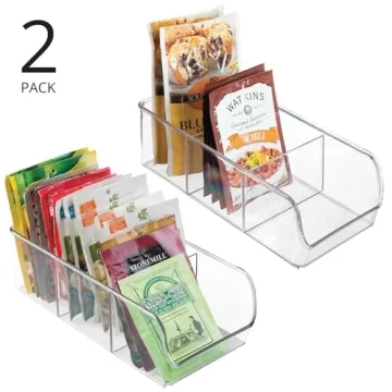 mDesign Food Storage Bin - Clear Organizer for Kitchen