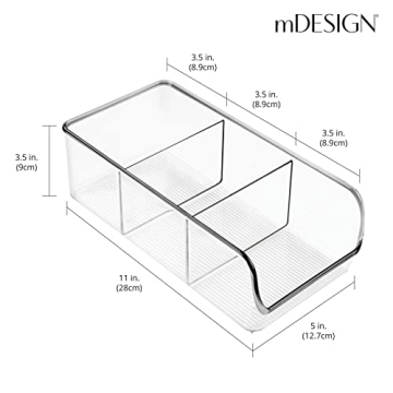 mDesign Food Storage Bin - Clear Organizer for Kitchen