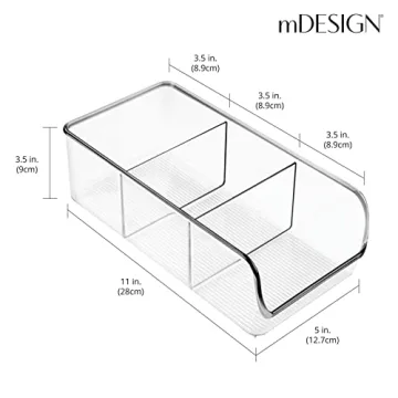 mDesign Food Storage Bin - Clear Organizer for Kitchen