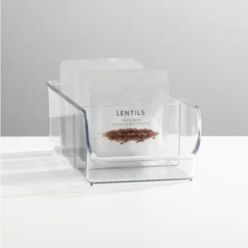 mDesign Food Storage Bin - Clear Organizer for Kitchen